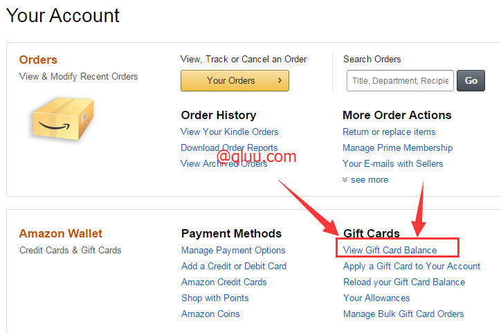 如何查看美亚礼品卡余额, Gift Card Balance